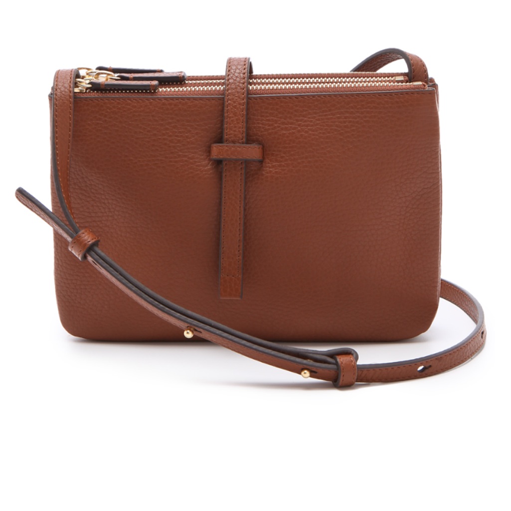 Annabel Ingall Brown Leather Jojo Crossbody Bag